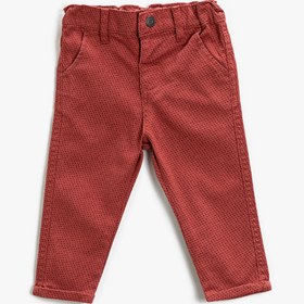 Resim Koton Kız Bebek Kiremit Desenli Jeans 3WMG40021AW 