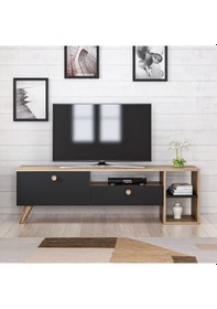 Resim TV Sehpası Pergo Siyah Çırağan 150 CM 