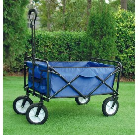 Resim Bahçem Katlanabilir 4 Tekerlekli Bahçe Arabası Deluxe Mavi 