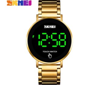 Resim Hanyang Altın Skmeı 1550 Yaratıcı LED Dokunmatik Ekran Su Geçirmez Dijital Kol Saatleri Lüks Paslanmaz Çelik Erkek Saatler Erkek Saat Dropshipping (Yurt Dışından) 