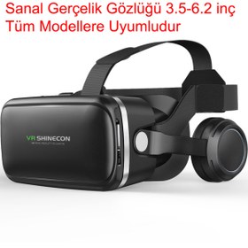 Resim Yesnıce VR Shinecon 3D Sanal Gerçeklik Gözlüğü 3.5/6.2 inç Android/IOS telefonlara uyumludur 