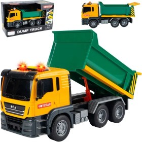 Resim Farbu Oyuncak Sesli Işıklı Pilli Damperli Oyuncak Harfiyat Kamyonu 