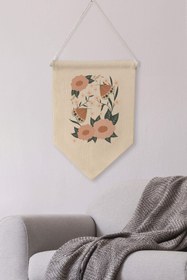 Resim Ofis Duvar Dekoru, Pinterest Oda Dekoru, Boho Kanvas Flama Askılı Duvar Örtüsü Ve Süsü NO:500 - Renkli - 20 / 70 x 100 