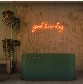 Resim Good Hair Day Yazılı Neon Tabela Turuncu 