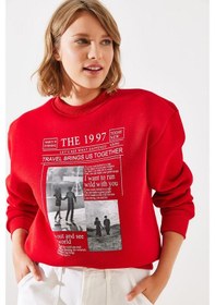 Resim Shade Kadın Üç İplik Şardonlu The 1997 Baskılı Sweatshirt Mbhs009 60601009 - Kırmızı 