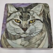 Resim Şeker Portakalım Dekoratif Figürlü Doğal Taş Banyo Gider Kapağı Süsü Tekli 10X10 cm 