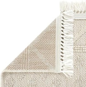 Resim Cool Halı Hasır 620 Krem Bej Halı İnce Mutfak Halısı Yazlık Halı Kilim Kesme Halı Yolluk Antre Koridor Halısı 