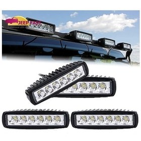 Resim 6 Ledli 18W Metal Kasalı Off Road Gündüz- Sis Farı 4'Lü Set 