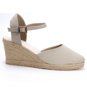 Resim Star Tombis Gerçek Elişi Bej Kadın Dolgu Topuk Espadril Handmade Bej 