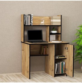 Resim Kalenderdekor1 Kalender Dekor Lucas 90 Cm Çalışma Masası Lc04 Meşe 