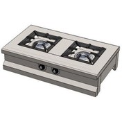 Resim Csa Karacasan Set Üstü Çiftli 2 Gözlü Doğalgazlı Ocak100x60x25cm 