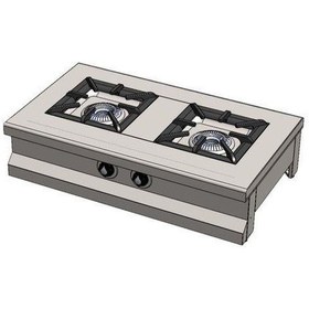 Resim Csa Karacasan Set Üstü Çiftli 2 Gözlü Doğalgazlı Ocak100x60x25cm 