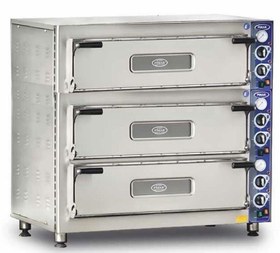 Resim Pimak Pizza Fırını 3 Katlı Tüplü 4 + 4 + 4 Model 62 x 62 (cm) iç Ebat 