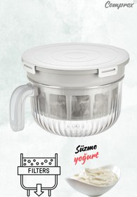 Resim Comprox Vip Ahmet Yoğurt Süzme Aparatı Evde Profesyonel Kıvamda Yoğurt Yapımı Için Süzme Aparatı 