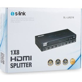 Resim S Link Sl Lu6218 8 Port 2K 4K V1.4 Hdmı Çoklayıcı Splitter 