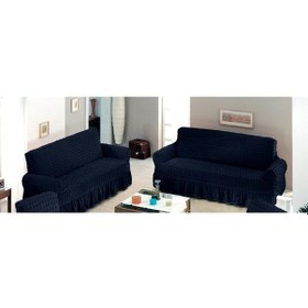 Resim Altın Kelebek Bürümcük Koltuk Örtüsü Maxi Çekyat 3+3 -siyah Siyah 