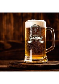 Resim Kişiye Özel Tasarımlı Arjantin Bira Bardağı Kulplu Ve İsim Yazılı Özel Bardak 