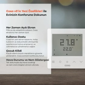 Resim Cosa Akıllı Oda Termostatı Kablosuz Kombi Kontrolü V5 