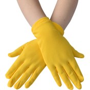 Resim 1 Çift/2 Çift Yetişkin Esnek Sarı Spandeks Tam Parmak Eldiven - Hafif Bilek Boyu Şık Tasarım, %100 Polyester, Elde Yıkama/Kuru Temizleme, Köpüksüz, Noel/Sevgililer Günü/Lunar Yeni Yıl İçin Tatlı Hediye, Ev İşleri için Basit Eldivenler, Pürüzsüz Dokulu, Noel İçin En İyi Seçim 