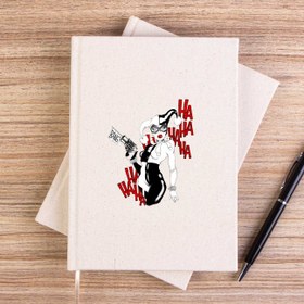 Resim Harley Quinn Bang Çizgisiz Kanvas Defter - Krem 