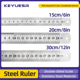 Resim Liyao Çelik Cetvel 150MM Metal Cetvel Paslanmaz Çelik Açı Cetvel Çelik Kural Kare Ölçü Goniometro Seviye Aracı Açı Ölçer Ağaç Işleme Aletleri 15/20/30MM (Yurt Dışından) 