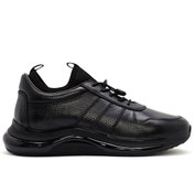 Resim Men's Black Lace-up Thick-Sole Leather Sneaker Derimod