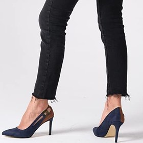 Resim Mio Gusto Lacivert Süet Stiletto 