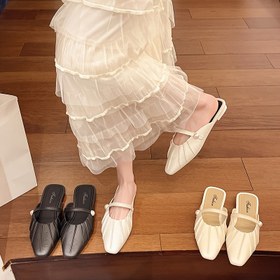 Resim Kadınlar İçin Yazlık Slip-On Loafer Ayakkabı - Hafif TPU Tabanlı, Yastıklı TPR Taban, Nefes Alabilen Düz Rahatlık, Günlük Giyim için Şık ve Esnek Tabanlı (Siyah & Beyaz), Konfor Arayanlar İçin 