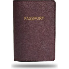 Resim Seyahat Aksesuar Kişiye Özel Deri Pasaport Kılıfı 