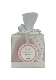 Resim Andywawa Kız Bebek Pembe Yeni Doğan 2'li Eldiven Seti Ac23782 Bej 