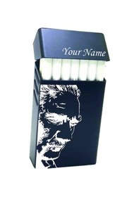 Resim Atatürk Kazıma Kişiye Özel Metal Sigara Tabakası Paketi Taşıma 