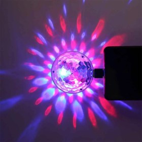 Resim C9 Sese Duyarlı Rgb Ledli 360 Derece Mini Disko Topu 