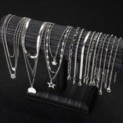 Resim 18 parçalık Basit Tarz Çinko Alaşım Kolye ve Bileklik Seti, Kalp, Yıldız, Disk Kolye, Büklümcü İpler, Yılan Zinciri Takı, Kadınlar İçin Günlük ve Tatil Aksesuarı Hediye Seti, Tüm Mevsimler İçin Çok Yönlü 