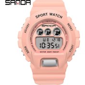 Resim Hanyang Pembe Sanda Moda Basit Spor Izle Erkekler Askeri Saatler Çalar Saat Ms Dayanıklı Su Geçirmez Dijital Saat Reloj Hombre (Yurt Dışından) 