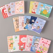 Resim 8 adet Sevimli Karikatür Cep Not Defterleri - Zihinli Hayvan ve Karakter Tasarımları, Pastel Renklerin Karışımı, Malzemeler, Ödüller veya Hediye Paketleme için Mükemmel, Defterler | Eğlenceli Defter | Canlı İllüstrasyonlar, Defter 