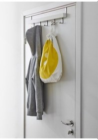 Resim 5 Kancalı Duvar Askısı 60X4X8 CM Kapı Askısı Askılık Portmanto Beyaz 