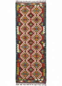 Resim Handmade Turkish Kilim Runner Rug - Authentic Hallway Carpet 2x9.8 ft 