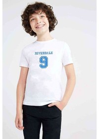 Resim Riverdale 9 Baskılı Unisex Çocuk Beyaz Tshirt (534622613) 