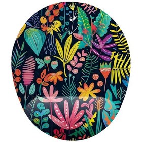 Resim Çiçek Desenli Bilek Destekli Kaymaz Buruşmaz Kırılmaz Mouse Pad 