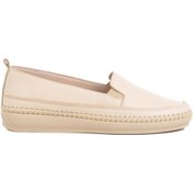 Resim Bej Hakiki Deri Anatomik Kadın Casual Ayakkabı F-7010 Z Bej 