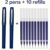 Resim 2 Kalem+10 Dolum 1.0mm 0.7mm 0.5mm Siyah Mavi Kırmızı Mürekkep Yüksek Kapasiteli Mat İmza Boyama Sanat Tasarım Öğrenci Hat Yazısı Sınav İş 