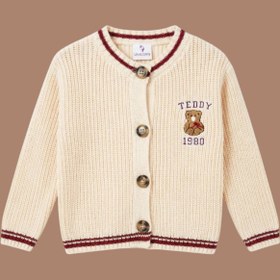 Resim NOBLEKIDS Kız Çocuk Teddy İşlemeli Hırka | 