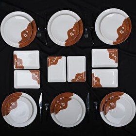 Resim Aryıldız Luis 6 Kişilik 18 Parça İkram Ve Kahvaltı Seti Db3204 