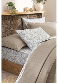 Resim Özdilek Sarmaşık Tek Kişilik Jakar Biyeli Pike Takımı Kahve 