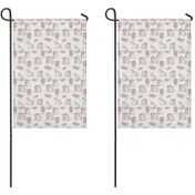 Resim At 2'li Çift Taraflı 12x18inch Bahçe Bayrağı, Dış Mekan-a19 12+ 