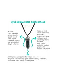 Resim Mystic Energy Doğal Taş Hint Akiği Kadın-Erkek Kolye & Anahtarlık 