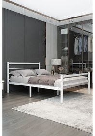 Resim Aksviva Chester Çift Kişilik Ferforje Metal Karyola 