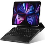 Resim Jiuyu K08 Arkadan Aydınlatmalı Kablosuz Bluetooth TouchPad Klavye 
