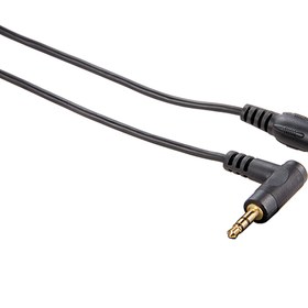Resim Hama 3.5MM - 3.5MM Stereo Altın Uçlu Siyah Ses Kablosu 0.75M 