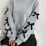 Resim Kadınların Zarif Düz Renkli Yuvarlak Yaka Sweatshirt, 100% Polyester Örgü Kumaş, Uzun Kollu, Normal Uzunluk, Sonbahar Modası Üst - 240gsm 